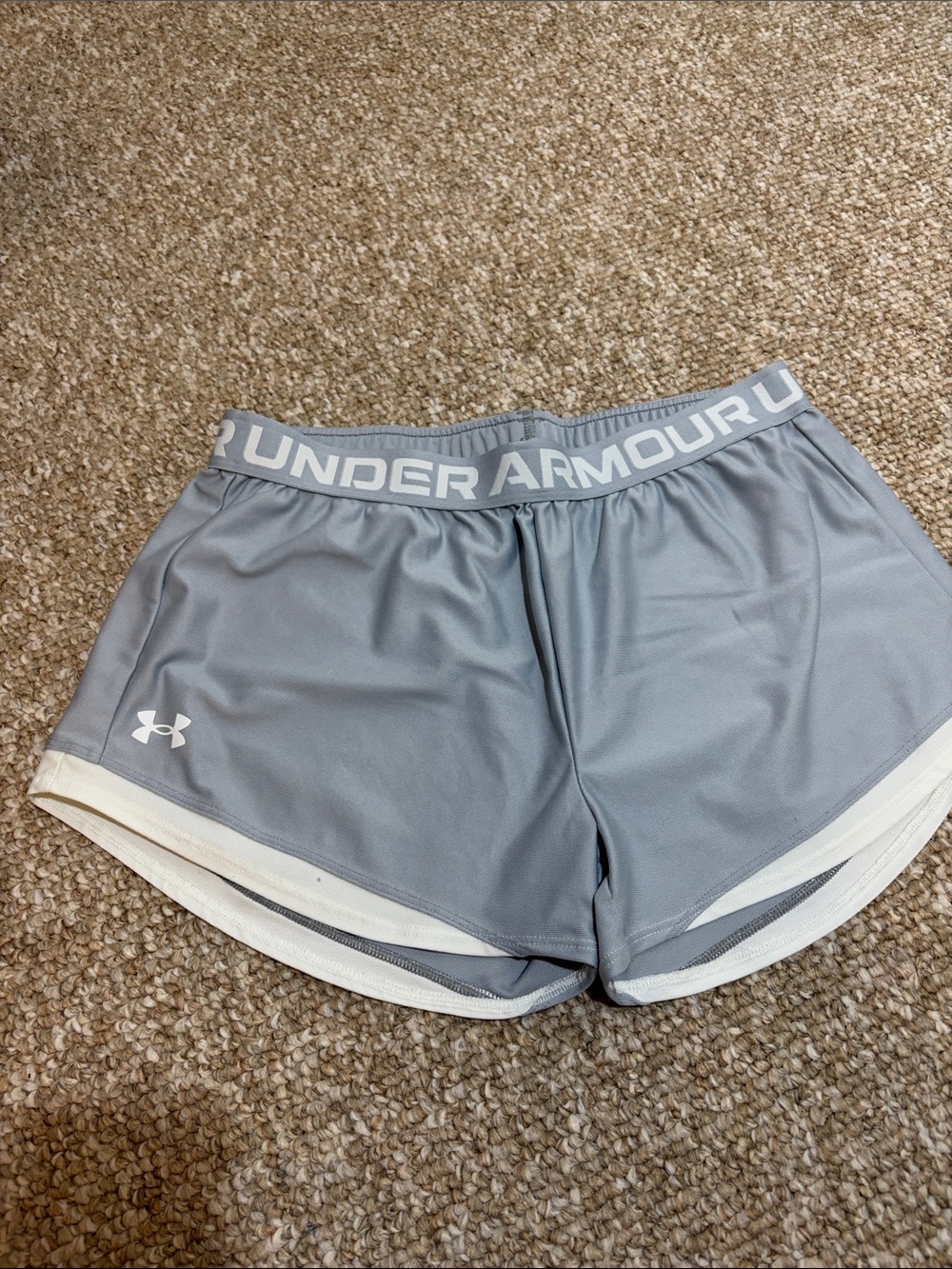Under Armour youth Light Gray Athletic Shorts
